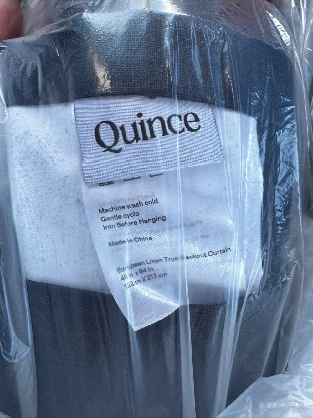 Quince Navy True Blackout Linen Curtain - 48” x 84” - NWOT - one panel